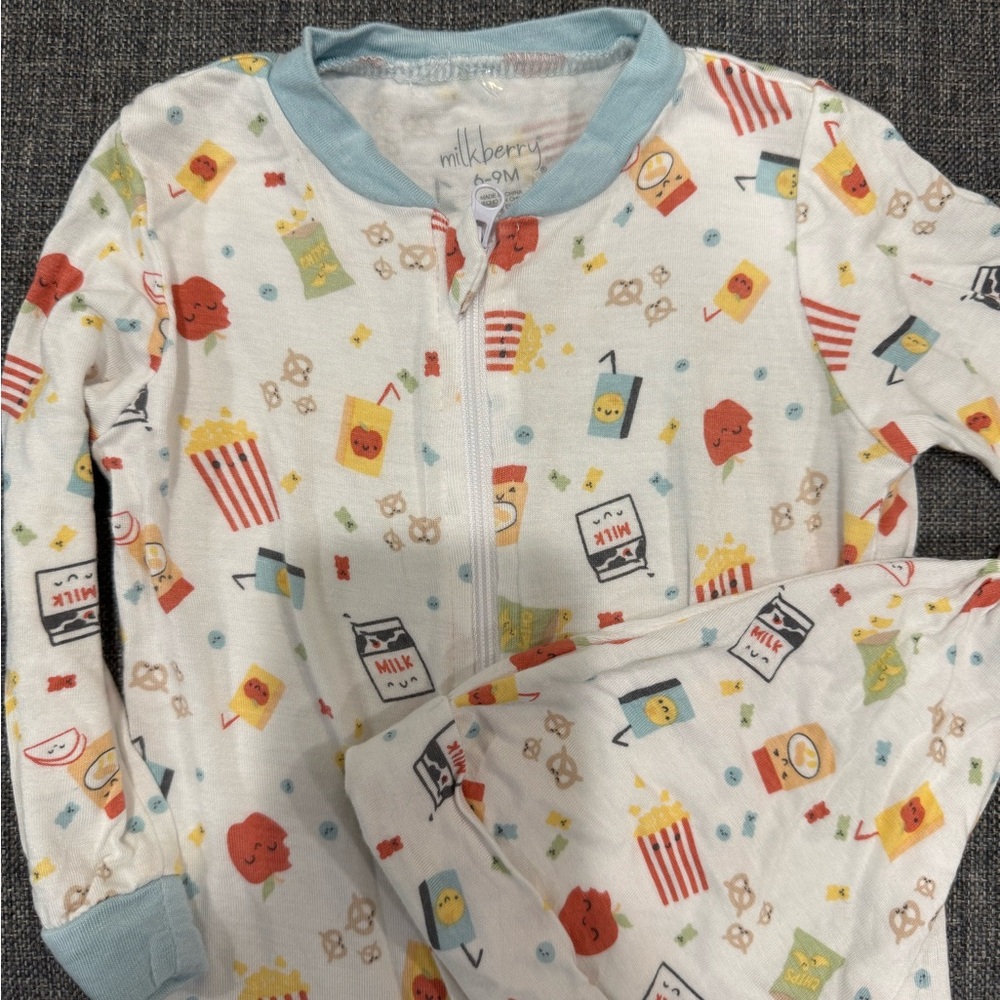 Milkberry Kids Popcorn Print Pajama Set